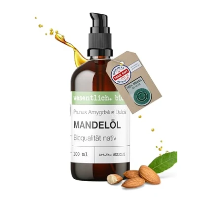 Abbildung von Mandelöl BIO kaltgepresst 100ml (Prunus Dulcis) von wesentlich.