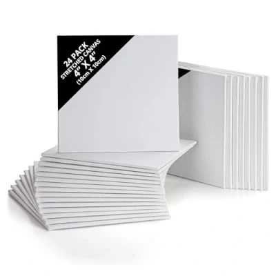 Abbildung von Belle Vous Leinwand Malset 24 teilig mit 10x10 cm Rahmen, Bemalen Set Stk. Rahmen