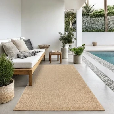 Abbildung von Outdoorteppich the carpet Kansas robuster In und Outdoor Teppich, carpet, Outdoor, Indoor, Balkon, Garten, Terrasse, Jute