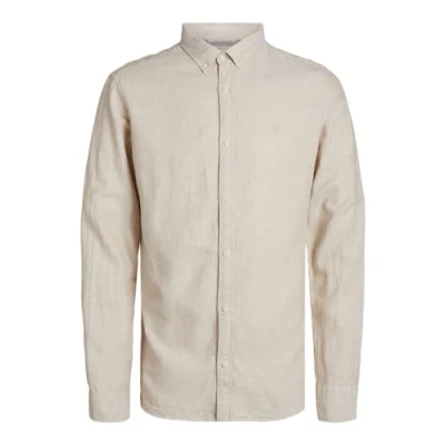 Abbildung von JACK&amp;JONES Herren JPRCCMAZE Linen Shirt L/S Button DOWN Langarmhemd, Fields of Rye/Fit:Comfort FIT, M
