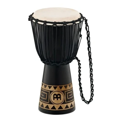 Abbildung von Meinl Percussion Rope Congo Djembe Kleine Handtrommel Mit Ziegenfell Durchmesser 8 Zoll Mahagoni, Dunkelbraun (HDJ1 S)