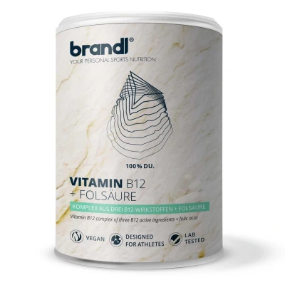 Abbildung von brandl® Vitamin B12 Folsäure Kapseln hochdosiert 3 Aktivformen B 12 Vegan extern laborgeprüft 240 St