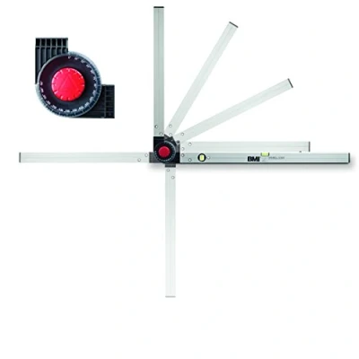 Abbildung von BMI Bauwinkel Winkelstar Schenkel L. 80X60 cm 0 180Grad M. Wasserw. Alu. 715 060 080