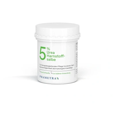 Abbildung von Phametra 5% Urea Harnstoffsalbe Feuchtigkeitspflege für beanspruchte Haut 250g