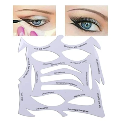 Abbildung von Augenbrauen Augen Make up Lidschatten Eyeliner Tools Vorlagensatz wiederverwendbar