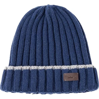 Abbildung von HACKETT LONDON Men&#039;s Eco Cash Beanie Cap, Navy, One Size