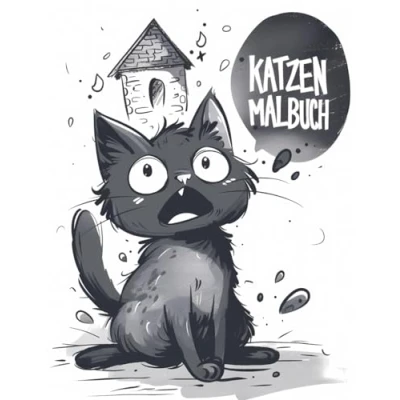 Abbildung von Katzen Malbuch: Mit über 50 einzigartigen und hochwertigen Malvorlagen für Kinder im Alter von 6 bis 12 Jahren, Jungen, Mädchen Teenager.