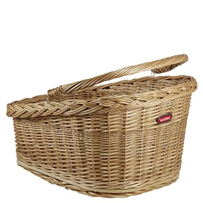 Abbildung von KLICKfix Unisex Erwachsene Hinterrad weidenkorb 2128053620 Weidenkorb, schwarz, 47x37x26cm
