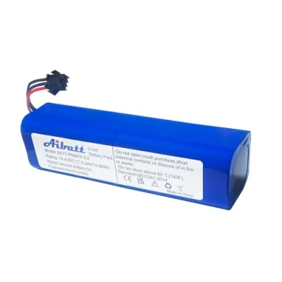 Abbildung von Aibatt 14.4V 5200mAh Li ion Akku, Ersatzakku für Proscenic M7 M8 Pro, akku Lenovo LR1/Lydsto R1/Xiaomi Viomi S9/Roidmi Eve Plus/Viomi D800/UONI V980 Plus/Tesvor M1/Neabot N1 N2 Staubsauger.