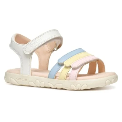 Abbildung von Geox J Haiti Girl Sandal, White/Multicolor, 28 EU