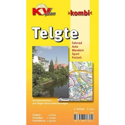 Abbildung von Telgte und Umgebung: 1:12.500 Stadtplan mit Freizeitkarte 1:25.000 inkl. Radrouten Wanderwege: 1 : 25 000 incl. ... der Bauerschaften (KVplan Münsterland Region)