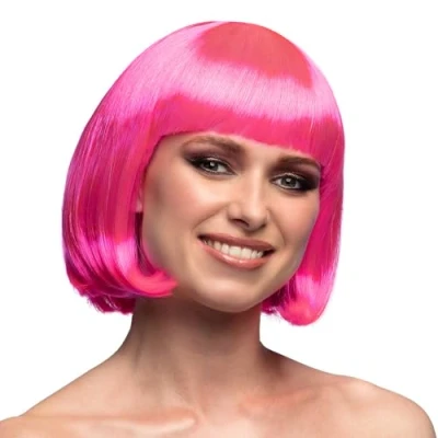 Abbildung von Boland Kostüm Perücke Pagenschnitt pink für Fasching