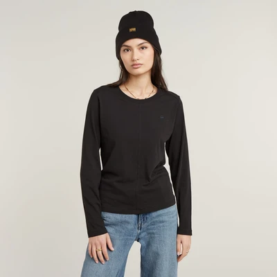 Abbildung von G Star Front SEAM Langarmshirt, Damen, Größe: Medium, Dk black