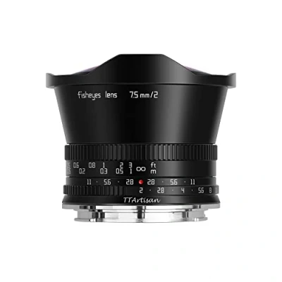 Abbildung von TT Artisan 7.5mm F2.0 APS C Fisheye Objektiv Anschluss Panasonic Leica L Sigma Mount Black Ultra Weitwinkelobjektiv mit 180 Grad Bildwinkel, TTAL07520LL