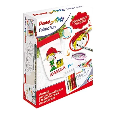 Abbildung von Pentel Fabric Fun PTS Pastellkreide Set &amp; Strumpf zum Dekorieren