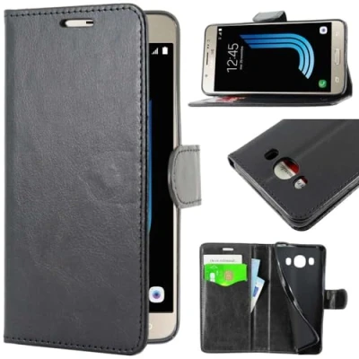 Abbildung von ebestStar kompatibel mit Samsung Galaxy J5 2016 Hülle SM J510F Kunstleder Wallet Case Handyhülle [PU Leder], Kartenfächern, Standfunktion, Schwarz [Phone: 145.8 x 72.3 8.1mm, 5.2&#039;&#039;]