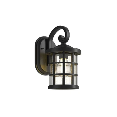 Abbildung von Lindby Ankea Außenwandlampe, schwarz, Höhe 28 cm