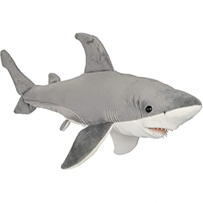 Abbildung von Uni Toys Kuscheltier Weißer Hai 50 cm (Länge) Plüsch Fisch Plüschtier, zu 100 % recyceltes Füllmaterial