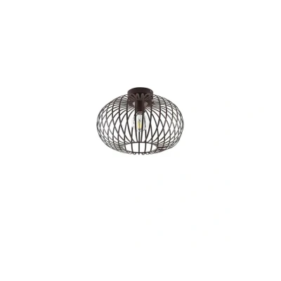 Abbildung von Lindby Deckenleuchte Nahele, braun, Metall, Ø 40 cm, E27