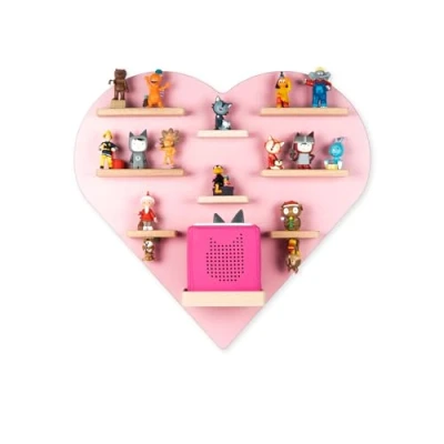 Abbildung von VCM Wandregal Regal Holz Herz Kinder Toniebox Tonies Figuren, 2 tlg.