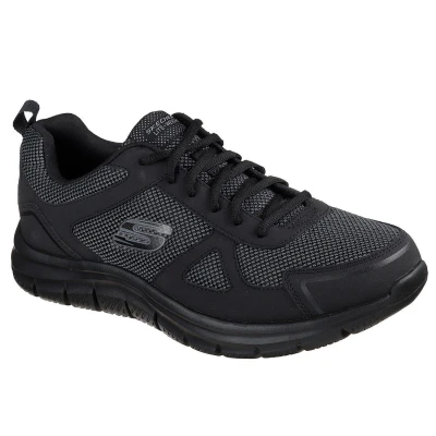 Abbildung von Skechers Herren Track Bucolo Sneakers, Black Leather Mesh Trim, 41 EU