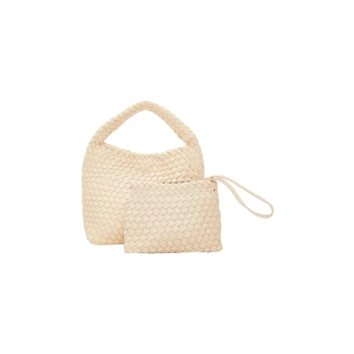 Abbildung von Dreimaster Handtasche Frauen Wollweiß