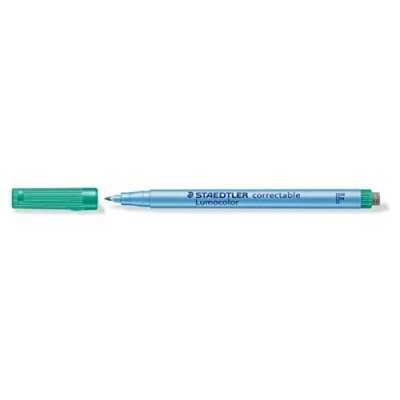 Abbildung von STAEDTLER 305 F 5 Lumocolor correctable Folienstift Spitze, circa 0.6 mm, 10 Stück im Kartonetui, grün