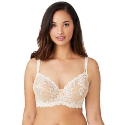 Abbildung von Wacoal Damen Embrace Lace Unlined Underwire Mid Coverage Bra, 65191 BH, Undurchsichtige, Beige (Nude), 85C