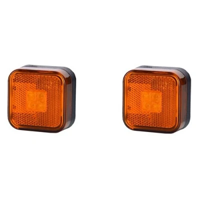 Abbildung von BUL BARS 2 x 4 SMD LED Orange Begrenzungsleuchte Seitenleuchte 12V 24V mit E Prüfzeichen Positionsleuchte Auto LKW PKW KFZ Lampe Leuchte Licht Gelb Universal