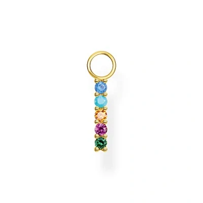 Abbildung von THOMAS SABO Damen Ohrring Anhänger farbige Steine gold, 925 Sterlingsilber EP007 488 7 mehrfarbig 3,5 x 125 mm