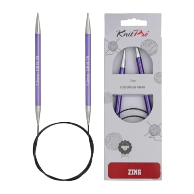 Abbildung von KnitPro K47135 Rundstricknadel, Aluminium, Lila, 80cm / 7mm