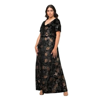 Abbildung von Ulla Popken Jerseykleid, Damen, Größe: 46/48, Schwarz