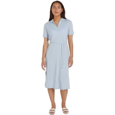 Abbildung von Tommy Hilfiger Polokleid OPN PLKT LYLL POLO DRS WAIST DTL mit Seitenschlitzen