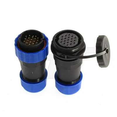 Abbildung von HangTon HE29 Stecker/Buchse, 5 A, 250 V, Elektronik, Schnelltrennung, wasserdicht, IP68 Luftfahrtstecker (19 polig)