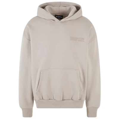 Abbildung von Dropsize Heavy HD Print Kapuzenpullover, Herren, Größe: Small, Silvergrey