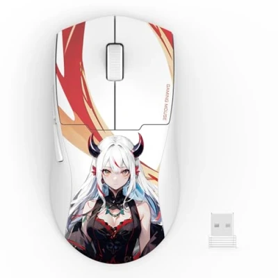 Abbildung von Redragon M918AK 3 Modus Kabellose Gaming Maus, 55g, leichte 26K DPI Maus mit ergonomischem, natürlichem Griff, vollständig programmierbare Tasten, Software unterstützt