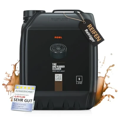 Abbildung von ADBL Tire and Rubber Cleaner (5L) Leistungsstarker Reiniger für Reifen und Gummi Entfernt mühelos Schmutz, Fette Reste von Pflegemitteln Vorbereitung Reifenpflege &amp; Dressings