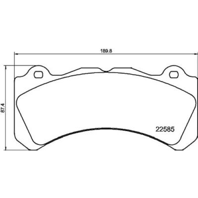 Abbildung von HELLA 8DB 355 040 211 Bremsbelagsatz inkl. Verschleißwarnkontakt mit Bremssattelschrauben Zubehör VOLVO: V60 I, S60 II, II