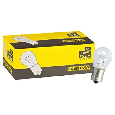 Abbildung von BREHMA 10x P21W 12V 21W Kugellampe BA15s Bremslichtlampe Nebelschlusslampe Rückfahrlicht Tagfahrlicht