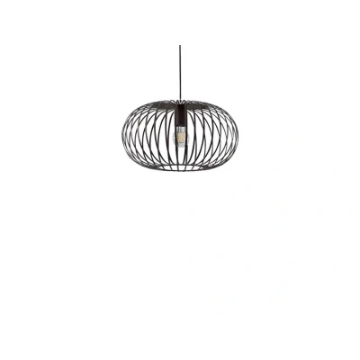 Abbildung von Lindby Hängeleuchte Nahele, braun, Metall, Ø 40 cm, E27