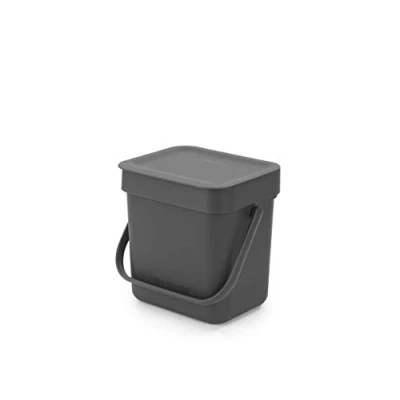 Abbildung von Sort &amp; Go Abfallbehälter 3 Liter Grau Brabantia