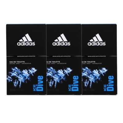 Abbildung von 3x adidas Ice Dive je 50ml Eau de Toilette for man frischer langanhaltender Duft