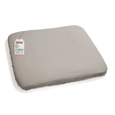 Abbildung von pic Bear Wickelauflagen Bezug 75x85cm 100% Musselin Baumwolle, Elastischer Gummizug, Sanft &amp; Schützend Komfort für Babys (oyster mushroom)