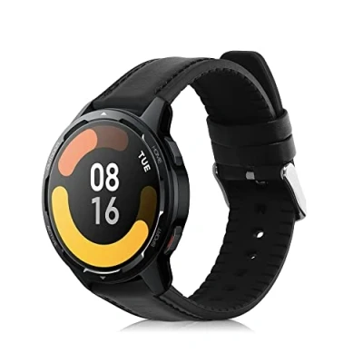 Abbildung von kwmobile Uhrenarmband Sportarmband für Xiaomi Watch S1 Active, Leder Fitnesstracker Ersatzarmband Uhrenverschluss