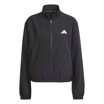 Abbildung von adidas Damen Train Essentials 3 Stripes Woven Warm Up Jacket, Black/White, M