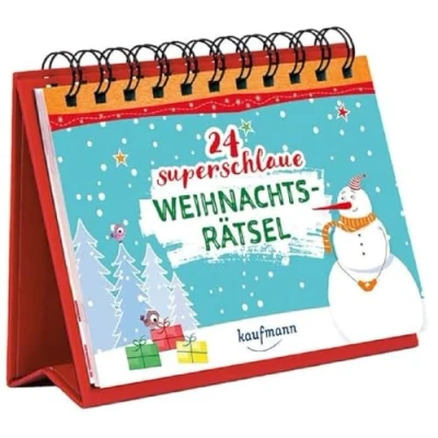 Abbildung von 24 superschlaue Weihnachtsrätsel (Adventskalender für Erwachsene: Aufstell Buch mit Rätseln)