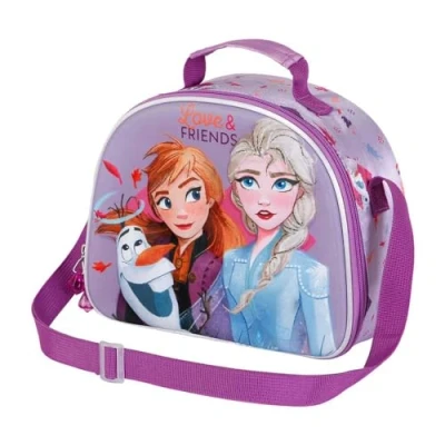 Abbildung von Die Eiskönigin 2 (Frozen 2) Friends 3D Frühstückstasche, Fuchsia, 25,5 x 20 cm
