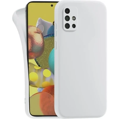 Abbildung von MyGadget Hülle für Samsung Galaxy A51 4G robuste Silikon Schutzhülle TPU Case Slim Silikonhülle Back Cover Kratzfest Handyhülle Matt Weiß