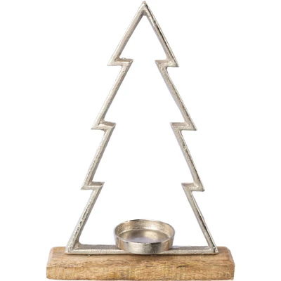 Abbildung von Creativ deco Teelichthalter &quot;Weihnachtsdeko&quot;, (1 St.), auch als Adventskranz geeignet, Höhe ca. 25 cm