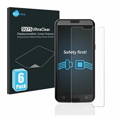 Abbildung von Savvies 6 Stück Schutzfolie für Emporia Smart 5 Displayschutz Folie Ultra Transparent